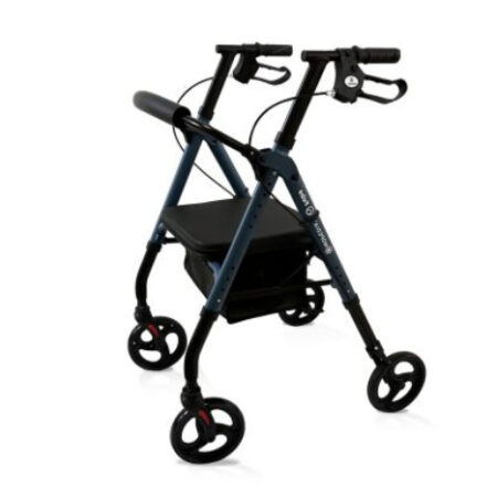 Andador plegable de 4 ruedas grandes con frenos de maneta FEBE