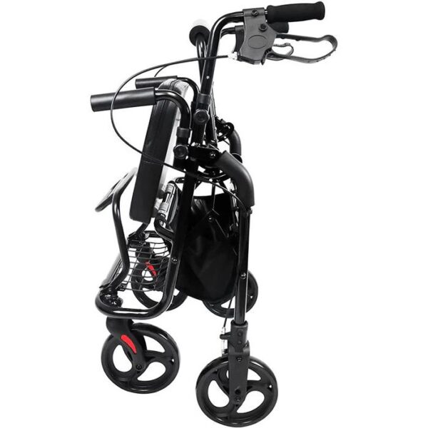 Andador plegable con silla 2 en 1 con frenos de maneta K10047 - Imagen 2