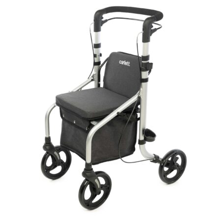 Andador plegable con cómodo asiento y frenos longiudinales LETT GO