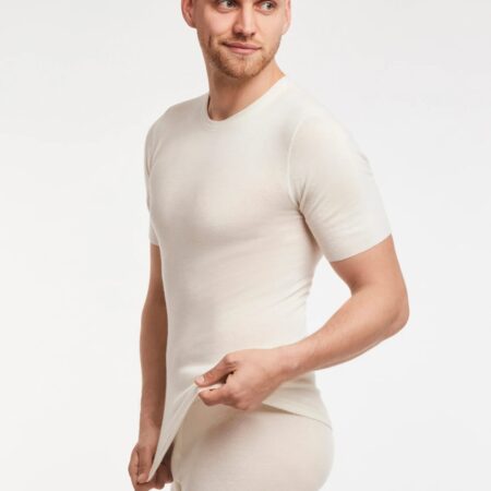 Camisa de manga corta de angora para hombre