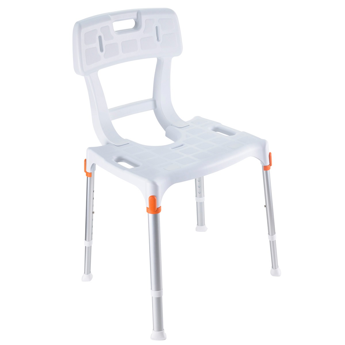 Silla de ducha ligera en U con respaldo